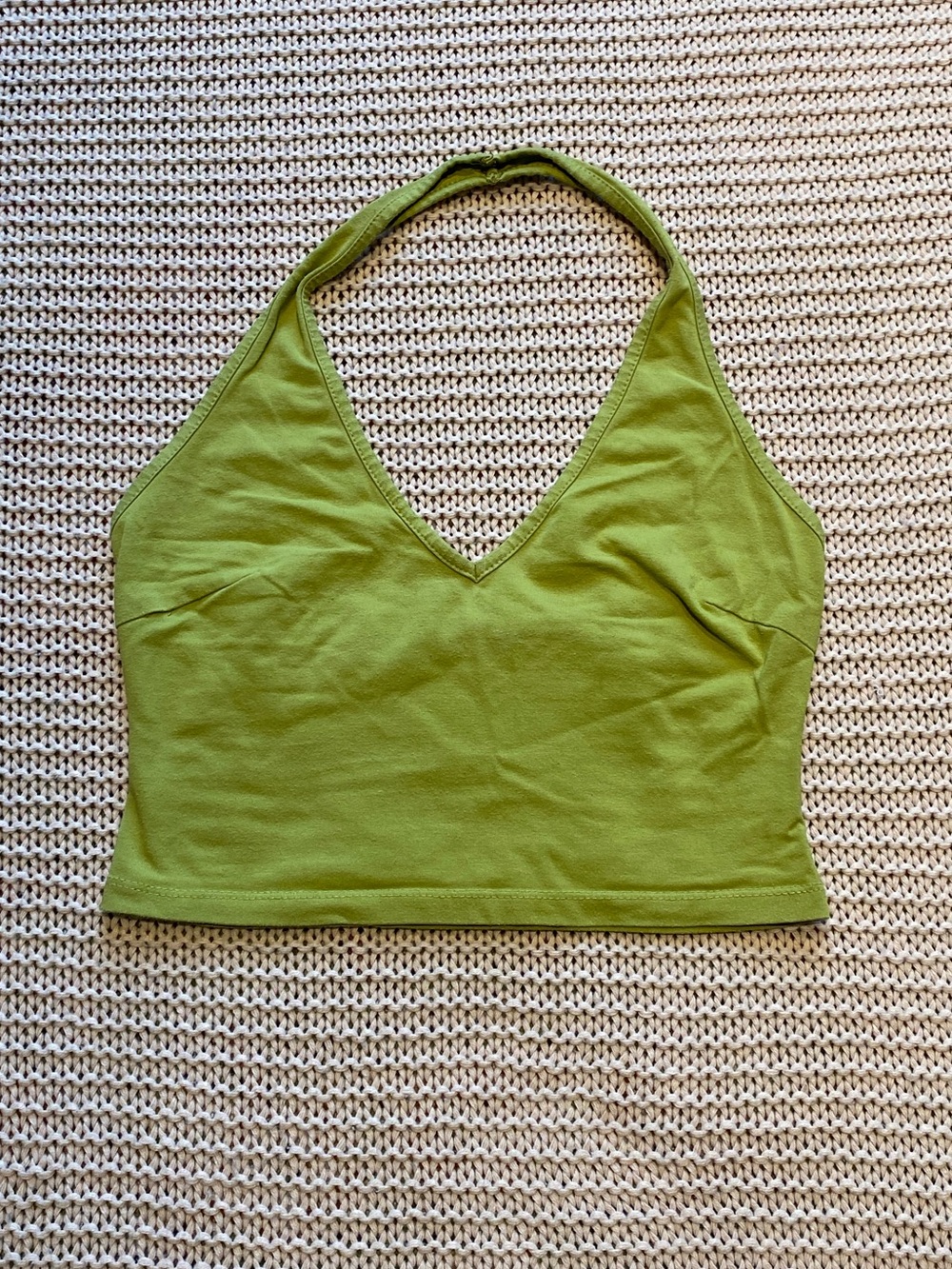 ✰ Green Cropped Halter Top ✰